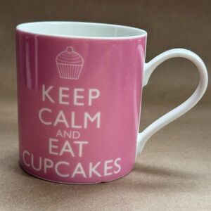 Kent Pottery Pink Keep Calm and Eat Cupcakes Mug. 12 fl oz